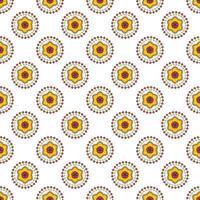 Seamless pattern of bright mandala on a white background vector