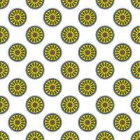 Seamless vector mandala pattern on white background