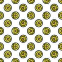 Seamless vector mandala pattern on white background