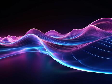 AI generated AI Generative Dynamic waves futuristic design abstract background photo