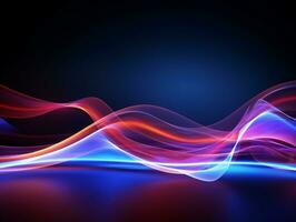 AI generated AI Generative Dynamic waves futuristic design abstract background photo