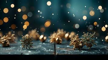 AI generated captivating bokeh background with snow flake AI Generative photo