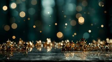 AI generated captivating bokeh background with snow flake AI Generative photo