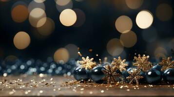 AI generated captivating bokeh background with snow flake AI Generative photo