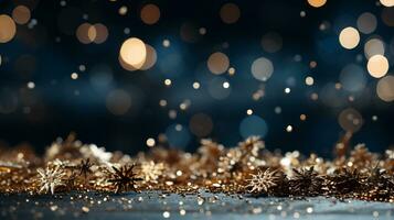 AI generated captivating bokeh background with snow flake AI Generative photo