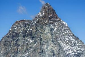 Matterhorn as seen from Zermatt at sunset, Switzerland photo