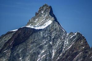 Matterhorn as seen from Zermatt at sunset, Switzerland photo