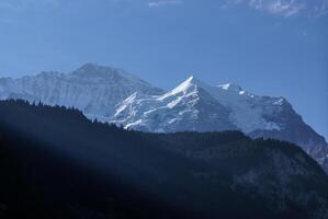 Swiss Alps landscape near Interlaken in Europe. photo