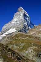 Matterhorn as seen from Zermatt at sunset, Switzerland photo