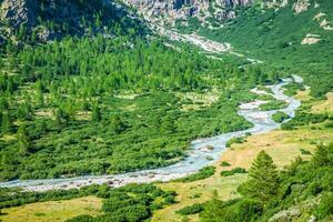 Summer mountain landscape around Gletsch, Switzerland photo