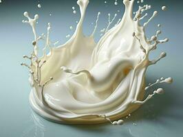 AI generated Fresh Milk Splash. Generative AI photo