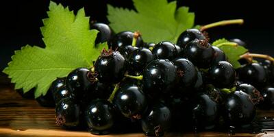 AI generated Fresh Black Currant Fruit. Generative AI photo