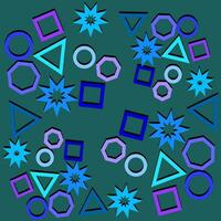 Vector abstract pattern in the form of different colored geometric shapes on a gray background