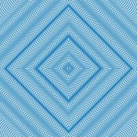 Vector monochromatic abstract geometric background in blue color with patterns of squares drawn in a linear style