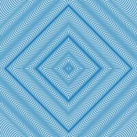 Vector monochromatic abstract geometric background in blue color with patterns of squares drawn in a linear style