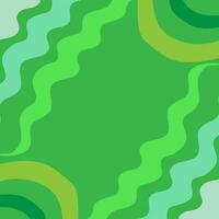 Vector abstract background in green color with patterns in the form of circles and wavy lines