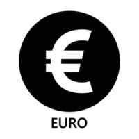 euro moneda símbolo para gráfico y web diseño vector