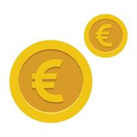 euro moneda símbolo para gráfico y web diseño vector