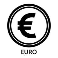 euro moneda símbolo para gráfico y web diseño vector