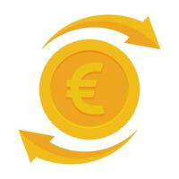 euro moneda símbolo para gráfico y web diseño vector