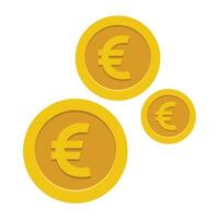 euro moneda símbolo para gráfico y web diseño vector