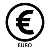 euro moneda símbolo para gráfico y web diseño vector