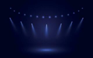 Abstract background stadium stage hall with scenic lights vector