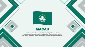 Macau Flag Abstract Background Design Template. Macau Independence Day Banner Wallpaper Vector Illustration. Macau Background