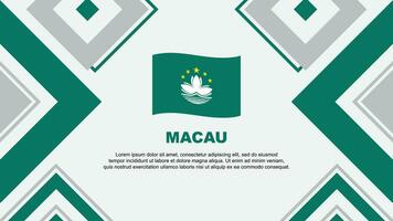 Macau Flag Abstract Background Design Template. Macau Independence Day Banner Wallpaper Vector Illustration. Macau Independence Day