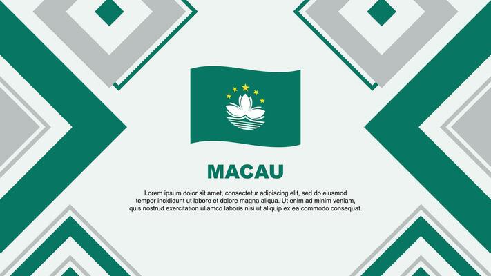 Macau Flag Abstract Background Design Template. Macau Independence Day Banner Wallpaper Vector Illustration. Macau Independence Day