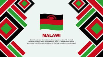 Malawi Flag Abstract Background Design Template. Malawi Independence Day Banner Wallpaper Vector Illustration. Malawi
