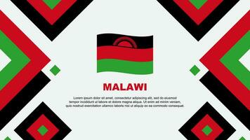 Malawi Flag Abstract Background Design Template. Malawi Independence Day Banner Wallpaper Vector Illustration. Malawi Template