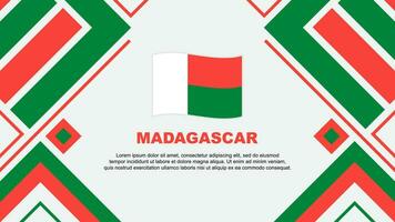 Madagascar Flag Abstract Background Design Template. Madagascar Independence Day Banner Wallpaper Vector Illustration. Madagascar Flag
