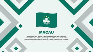 Macau Flag Abstract Background Design Template. Macau Independence Day Banner Wallpaper Vector Illustration. Macau Template