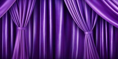 AI generated Elegant Purple Curtain Background. Generative AI photo