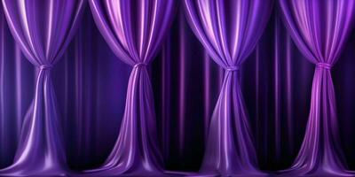 AI generated Elegant Purple Curtain Background. Generative AI photo