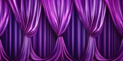 AI generated Elegant Purple Curtain Background. Generative AI photo