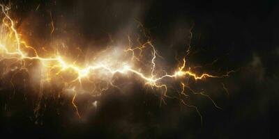 AI generated Energy Lightning. Thunderbolt Background. Generative AI photo