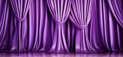 AI generated Elegant Purple Curtain Background. Generative AI photo