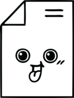 line drawing cartoon sheet of paper png