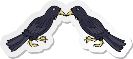 adesivo de um corvo de desenho animado png
