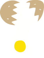 quirky hand drawn cartoon cracked egg png