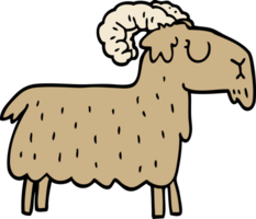 cartoon doodle stubborn goat png