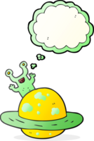 thought bubble cartoon alien planet png