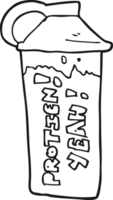 black and white cartoon protein shake png