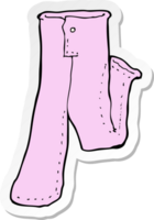 sticker of a cartoon pair of pink pants png