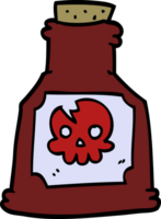 cartoon doodle poison bottle png