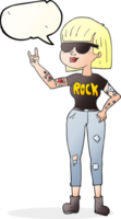 habla burbuja dibujos animados rock mujer png