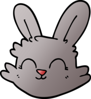 dessin animé doodle lapin heureux png