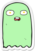 pegatina de un divertido fantasma de dibujos animados png